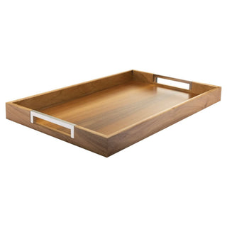 Broggi Pigreco rectangular tray 23.63x15.56 inch Walnut - Buy now on ShopDecor - Discover the best products by BROGGI design