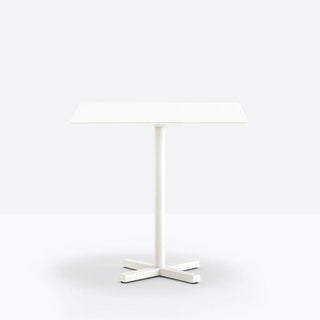 Pedrali Bold 4750 table H.28.7 in with white solid laminate top 27.6x27.6 in outdoor - Buy now on ShopDecor - Discover the best products by PEDRALI design
