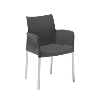 Pedrali Ice 850 chair with polypropylene armrests Pedrali Anthracite grey GA - Buy now on ShopDecor - Discover the best products by PEDRALI design