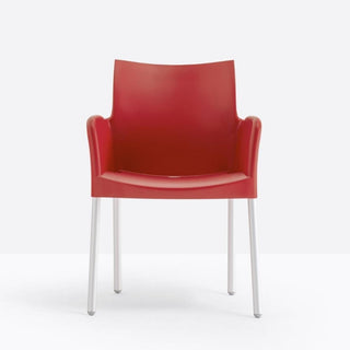 Pedrali Ice 850 chair with polypropylene armrests Pedrali Red RO400E - Buy now on ShopDecor - Discover the best products by PEDRALI design