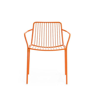 Pedrali Nolita 3655 garden armchair with armrests and low backrest Pedrali Orange AR500E - Buy now on ShopDecor - Discover the best products by PEDRALI design