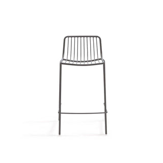 Pedrali Nolita 3657 garden stool with seat H.25 19/32 inch Pedrali Anthracite grey GA - Buy now on ShopDecor - Discover the best products by PEDRALI design