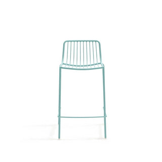 Pedrali Nolita 3657 garden stool with seat H.25 19/32 inch Pedrali Light blue AZ100 - Buy now on ShopDecor - Discover the best products by PEDRALI design