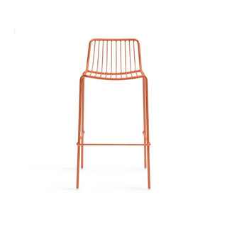 Pedrali Nolita 3658 garden stool with seat H.29 17/32 inch Pedrali Orange AR500E - Buy now on ShopDecor - Discover the best products by PEDRALI design