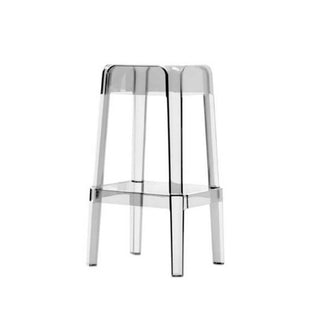 Pedrali Rubik 580 outdoor plastic stool with seat H.29 17/32 inch Transparent - Buy now on ShopDecor - Discover the best products by PEDRALI design
