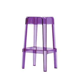 Pedrali Rubik 580 outdoor plastic stool with seat H.29 17/32 inch Pedrali Transparent purple VL - Buy now on ShopDecor - Discover the best products by PEDRALI design
