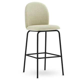 Normann Copenhagen Ace stool full upholstery black steel and seat h. 29 1/2 in. - Buy now on ShopDecor - Discover the best products by NORMANN COPENHAGEN design