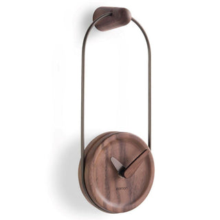 Nomon Micro Eslabón T wall clock graphite details Walnut - Buy now on ShopDecor - Discover the best products by NOMON design