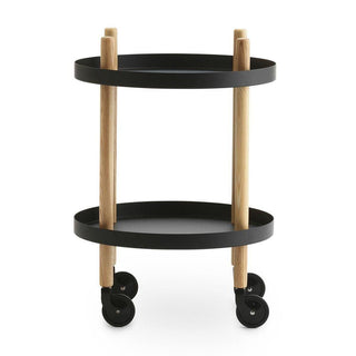 Normann Copenhagen Block table diam 17 2/3 in. with natural ash legs Normann Copenhagen Block Black - Buy now on ShopDecor - Discover the best products by NORMANN COPENHAGEN design