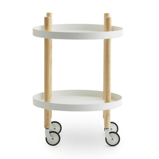 Normann Copenhagen Block table diam 17 2/3 in. with natural ash legs Normann Copenhagen Block White - Buy now on ShopDecor - Discover the best products by NORMANN COPENHAGEN design