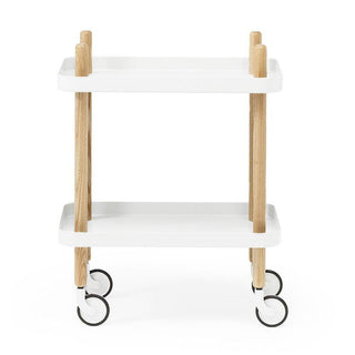 Normann Copenhagen Block table 19 3/4x13 5/6 in. with natural ash legs Normann Copenhagen Block White - Buy now on ShopDecor - Discover the best products by NORMANN COPENHAGEN design
