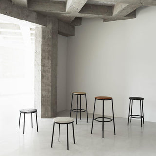 Normann Copenhagen Circa black steel stool h. 17 2/3 in. - Buy now on ShopDecor - Discover the best products by NORMANN COPENHAGEN design