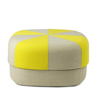 Normann Copenhagen Circus Duo Large fabric pouf 29 2/3x29 2/3in. with h.13 2/3 in. Normann Copenhagen Circus Duo Yellow - Buy now on ShopDecor - Discover the best products by NORMANN COPENHAGEN design