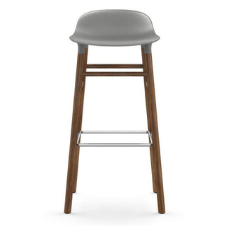 Normann Copenhagen Form walnut bar stool with polypropylene seat h. 29 1/2 in. - Buy now on ShopDecor - Discover the best products by NORMANN COPENHAGEN design