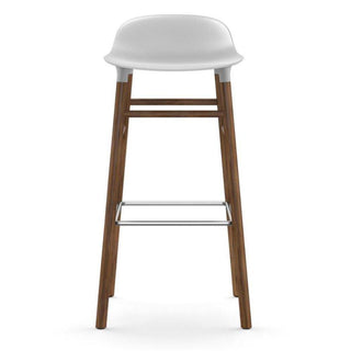 Normann Copenhagen Form walnut bar stool with polypropylene seat h. 29 1/2 in. - Buy now on ShopDecor - Discover the best products by NORMANN COPENHAGEN design
