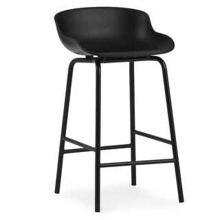 Normann Copenhagen Hyg steel bar stool with polypropylene seat h. 25 2/3 in. Normann Copenhagen Hyg Black - Buy now on ShopDecor - Discover the best products by NORMANN COPENHAGEN design