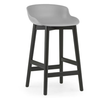 Normann Copenhagen Hyg black oak bar stool with polypropylene seat h. 25 2/3 in. Normann Copenhagen Hyg Grey - Buy now on ShopDecor - Discover the best products by NORMANN COPENHAGEN design