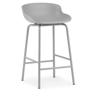 Normann Copenhagen Hyg steel bar stool with polypropylene seat h. 25 2/3 in. Normann Copenhagen Hyg Grey - Buy now on ShopDecor - Discover the best products by NORMANN COPENHAGEN design