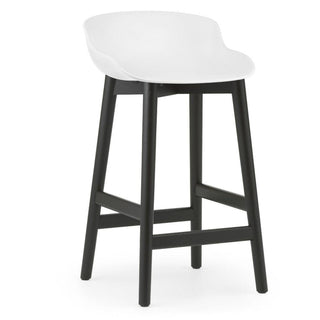 Normann Copenhagen Hyg black oak bar stool with polypropylene seat h. 25 2/3 in. Normann Copenhagen Hyg White - Buy now on ShopDecor - Discover the best products by NORMANN COPENHAGEN design