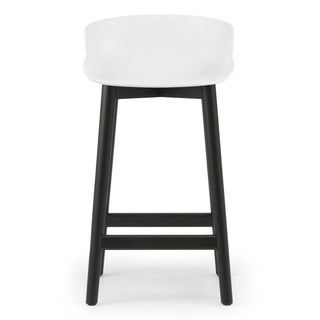 Normann Copenhagen Hyg black oak bar stool with polypropylene seat h. 25 2/3 in. - Buy now on ShopDecor - Discover the best products by NORMANN COPENHAGEN design