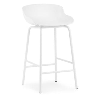 Normann Copenhagen Hyg steel bar stool with polypropylene seat h. 25 2/3 in. Normann Copenhagen Hyg White - Buy now on ShopDecor - Discover the best products by NORMANN COPENHAGEN design
