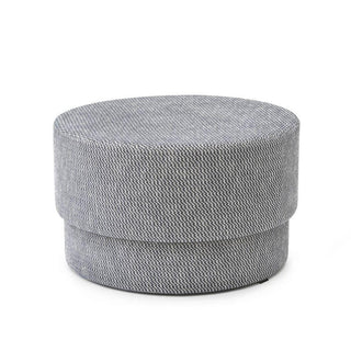 Normann Copenhagen Silo Medium upholstery pouf in fabric diam. 27 1/2 in. Normann Copenhagen Silo Navy Blue/Albagia 288 - Buy now on ShopDecor - Discover the best products by NORMANN COPENHAGEN design