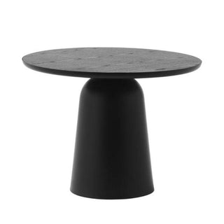 Normann Copenhagen Turn adjustable steel table diam. 21 2/3 in. with ash top Normann Copenhagen Turn Black - Buy now on ShopDecor - Discover the best products by NORMANN COPENHAGEN design