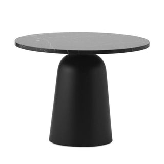 Normann Copenhagen Turn adjustable steel table diam. 21 2/3 in. with marble top Normann Copenhagen Turn Black Marble - Buy now on ShopDecor - Discover the best products by NORMANN COPENHAGEN design