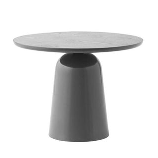 Normann Copenhagen Turn adjustable steel table diam. 21 2/3 in. with ash top Normann Copenhagen Turn Grey - Buy now on ShopDecor - Discover the best products by NORMANN COPENHAGEN design