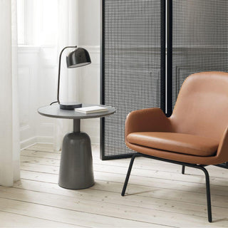 Normann Copenhagen Turn adjustable steel table diam. 21 2/3 in. with ash top - Buy now on ShopDecor - Discover the best products by NORMANN COPENHAGEN design