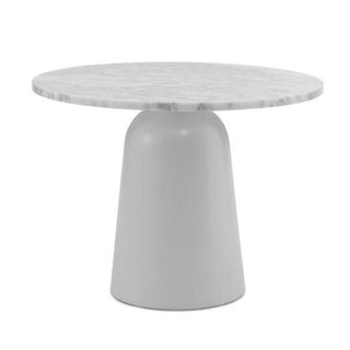 Normann Copenhagen Turn adjustable steel table diam. 21 2/3 in. with marble top Normann Copenhagen Turn White Marble - Buy now on ShopDecor - Discover the best products by NORMANN COPENHAGEN design