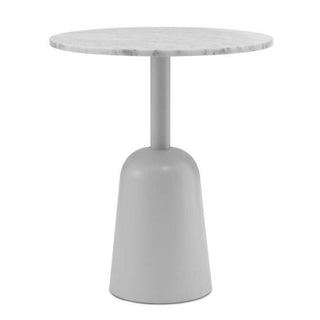 Normann Copenhagen Turn adjustable steel table diam. 21 2/3 in. with marble top - Buy now on ShopDecor - Discover the best products by NORMANN COPENHAGEN design