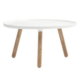 Normann Copenhagen Tablo Large table with plastic top diam. 30 3/4 in. and ash legs Normann Copenhagen Tablo White - Buy now on ShopDecor - Discover the best products by NORMANN COPENHAGEN design