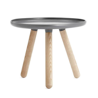 Normann Copenhagen Tablo Small table with plastic top diam. 19 3/4 in. and ash legs Normann Copenhagen Tablo Grey - Buy now on ShopDecor - Discover the best products by NORMANN COPENHAGEN design