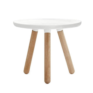 Normann Copenhagen Tablo Small table with plastic top diam. 19 3/4 in. and ash legs Normann Copenhagen Tablo White - Buy now on ShopDecor - Discover the best products by NORMANN COPENHAGEN design