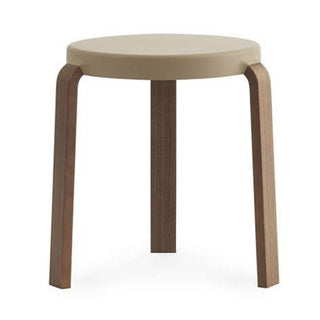 Normann Copenhagen Tap polypropylene stool with walnut legs h. 17 in. Normann Copenhagen Tap Sand - Buy now on ShopDecor - Discover the best products by NORMANN COPENHAGEN design