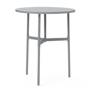 Normann Copenhagen Union table with laminate top diam. 31 1/2 in, h. 37 1/2 in. and steel legs Normann Copenhagen Union Grey - Buy now on ShopDecor - Discover the best products by NORMANN COPENHAGEN design