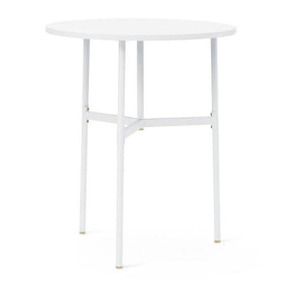 Normann Copenhagen Union table with laminate top diam. 31 1/2 in, h. 37 1/2 in. and steel legs Normann Copenhagen Union White - Buy now on ShopDecor - Discover the best products by NORMANN COPENHAGEN design