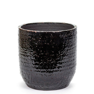 Serax Glazed Shades flower pot regular border black brown S h. 11 13/16 inch - Buy now on ShopDecor - Discover the best products by SERAX design