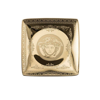 Versace meets Rosenthal Golden Medusa bowl square flat 4.73x4.73 inch - Buy now on ShopDecor - Discover the best products by VERSACE HOME design